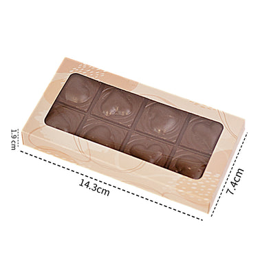 Warm Minimalist Design Chocolate Bar Gift Box – Pack of 10 (14.3 x 7.4 x 1.9 cm) Compatible with BWB 3-Part Mold
